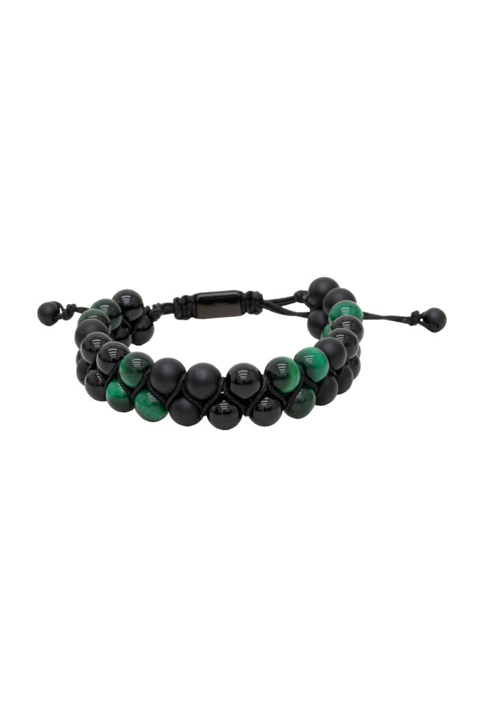 Pulsera Doble Ojo de Tigre con Ágata