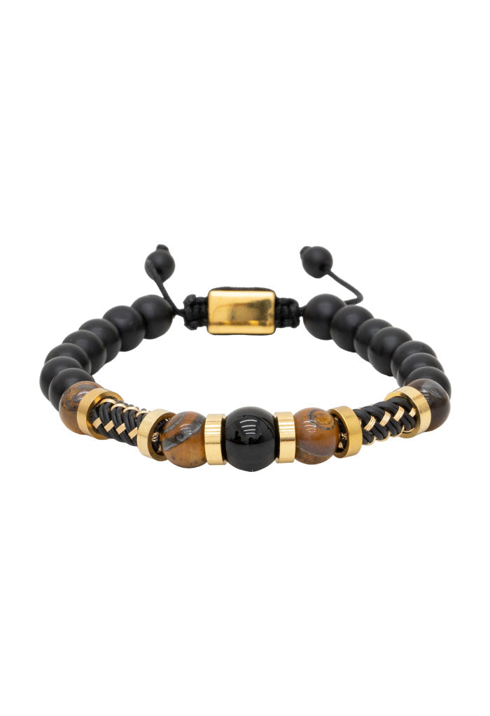 Pulsera Elementos Dorados Piedra Ágata