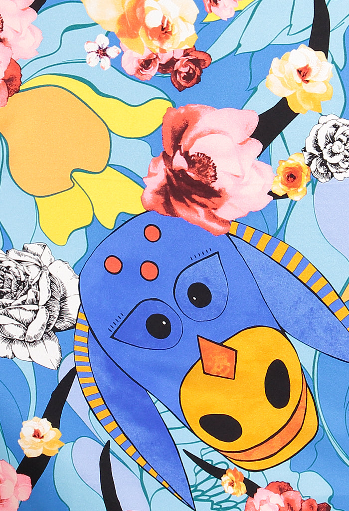 Mascada carnavales latinoamericanos  Azul 90 cm