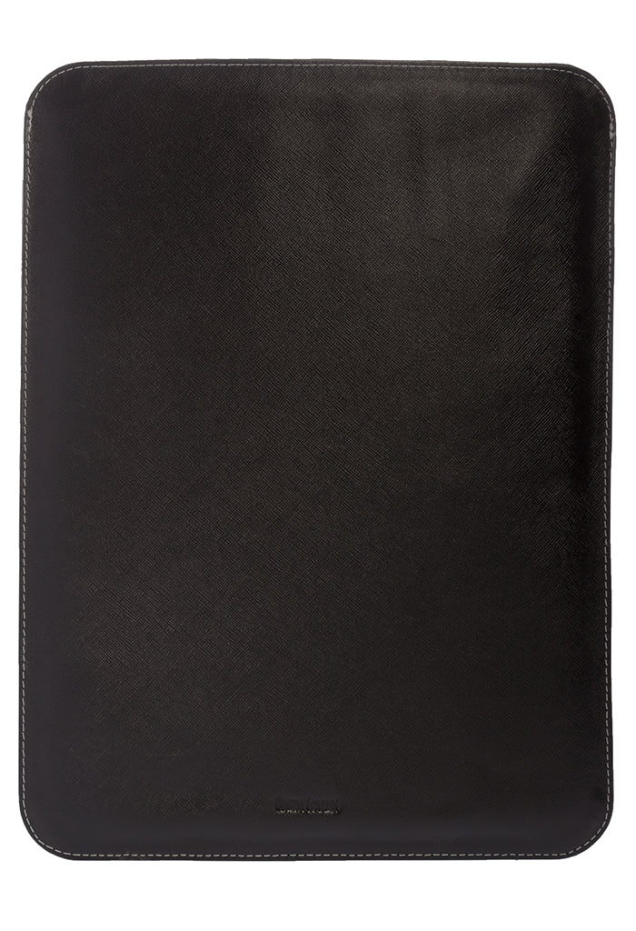 Porta iPad Pro Negro con Pespunte Gris