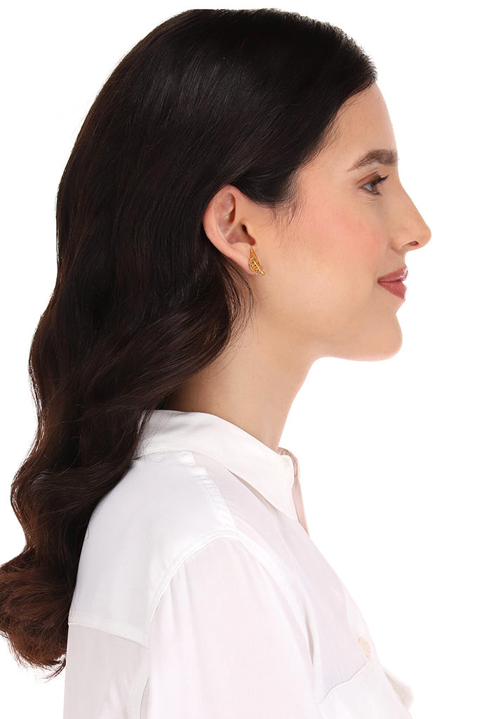 Aretes Calados Chicos Mariposa Baño de Oro
