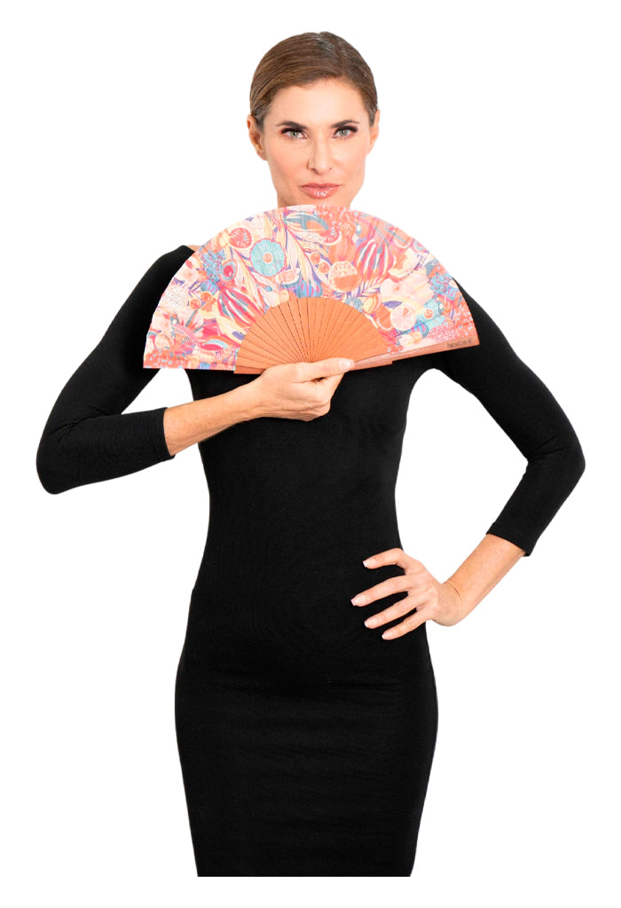 Abanico Iik Frutas Mexicanas Azul