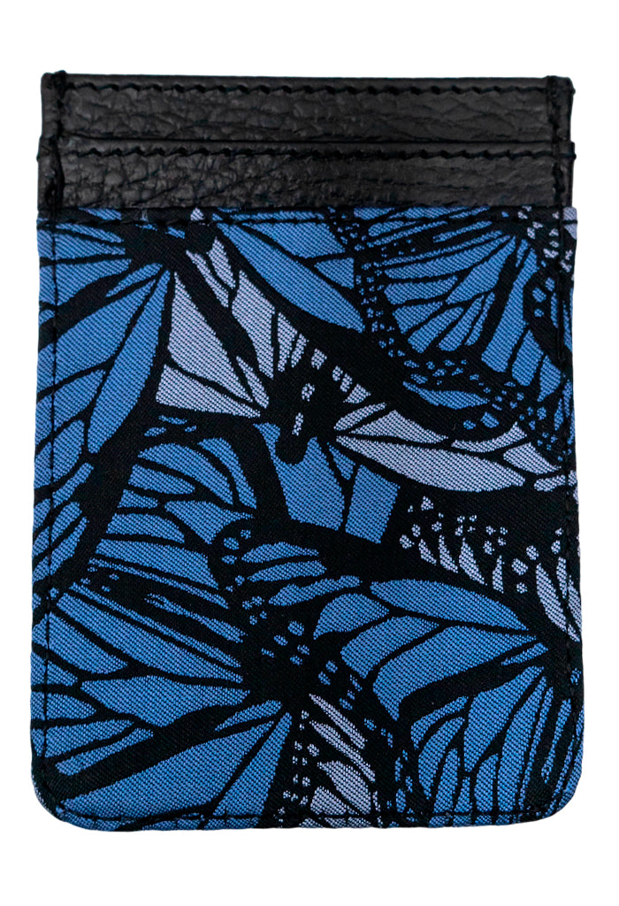 Tarjetero Piich Negro Mariposa-22 Azul/Lila