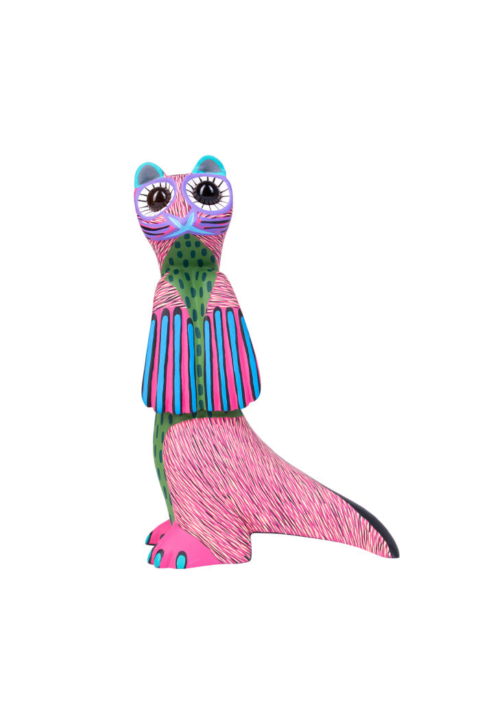 Alebrije Nutria Chico Rosa