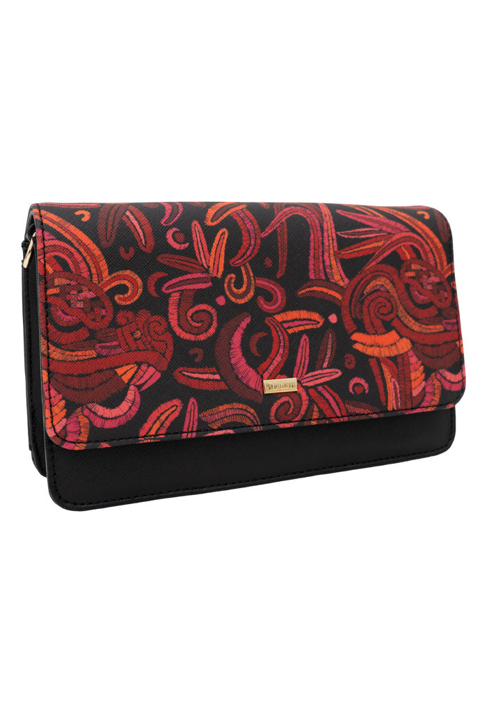 Bolsa Kalan Quetzalcóatl Negro/Rojo