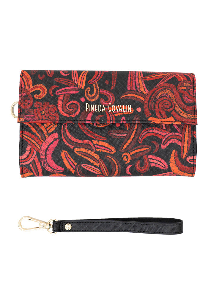 Bolsa Tsool Saffiano Quetzalcóatl Negro Rojo