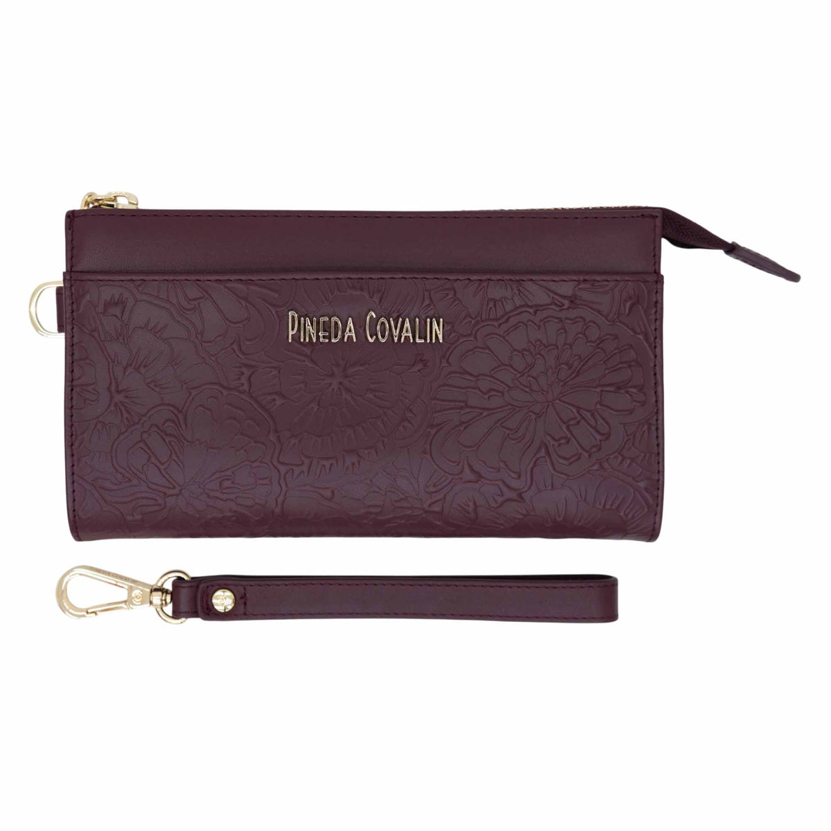 Bolsa Chéen Piel Grabado Cempasúchil