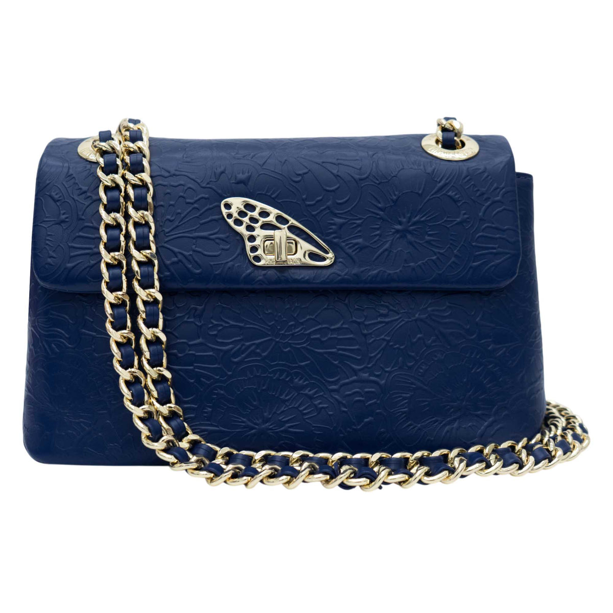 Bolsa Tusbel Piel Mini Piel Grabado Cempasúchil