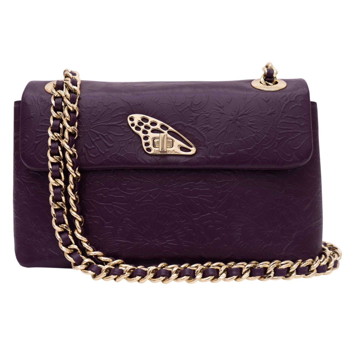 Bolsa Tusbel Piel Mini Piel Grabado Cempasúchil