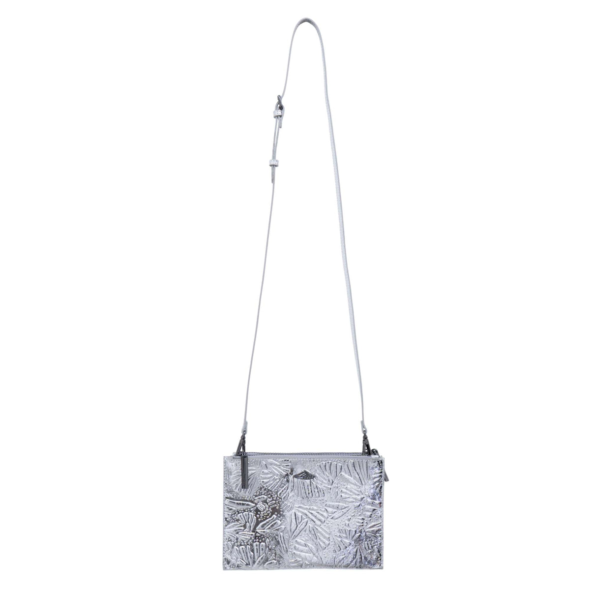 Crossbody Nikté de Piel Grabado Mariposa