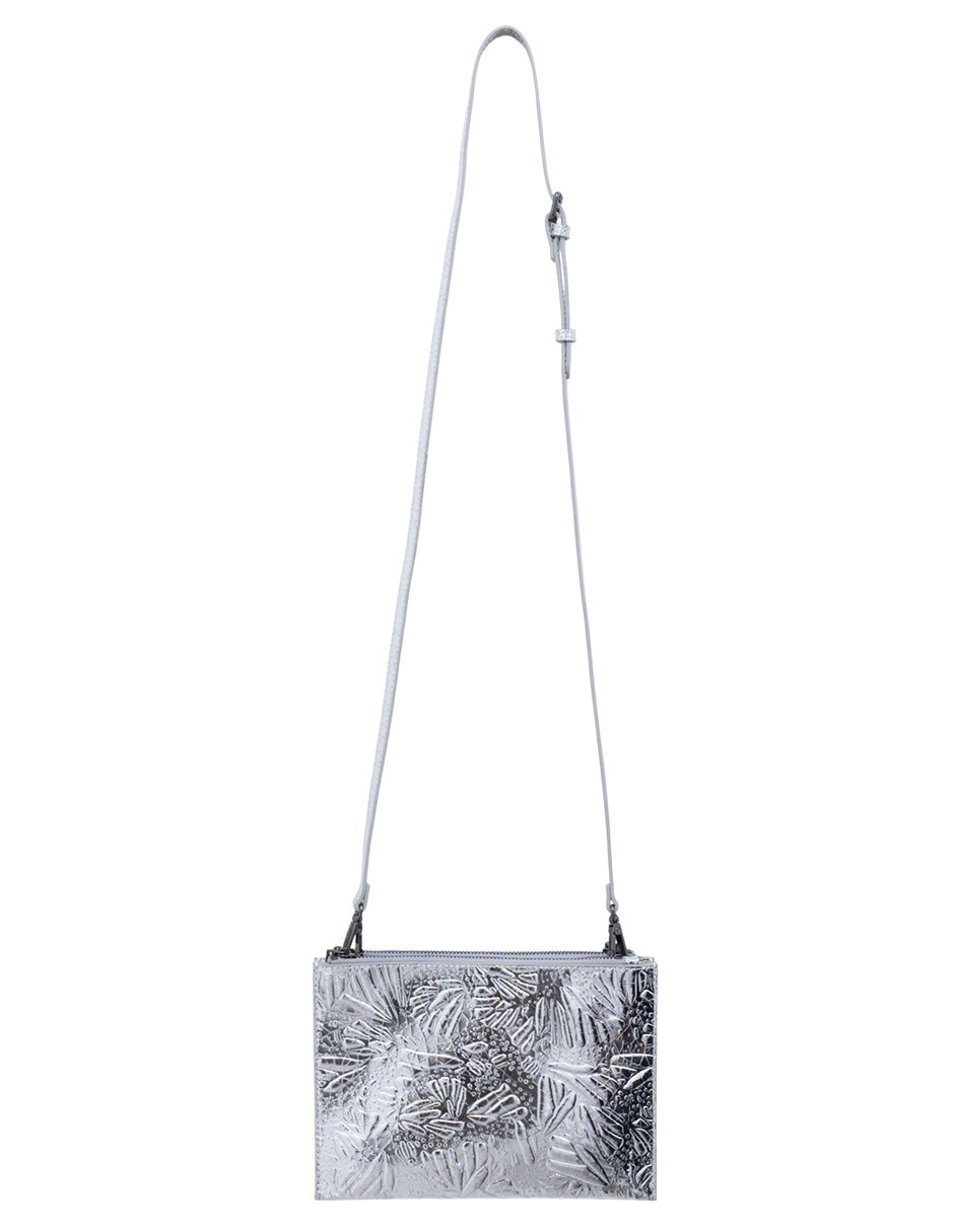 Crossbody Nikté de Piel Grabado Mariposa