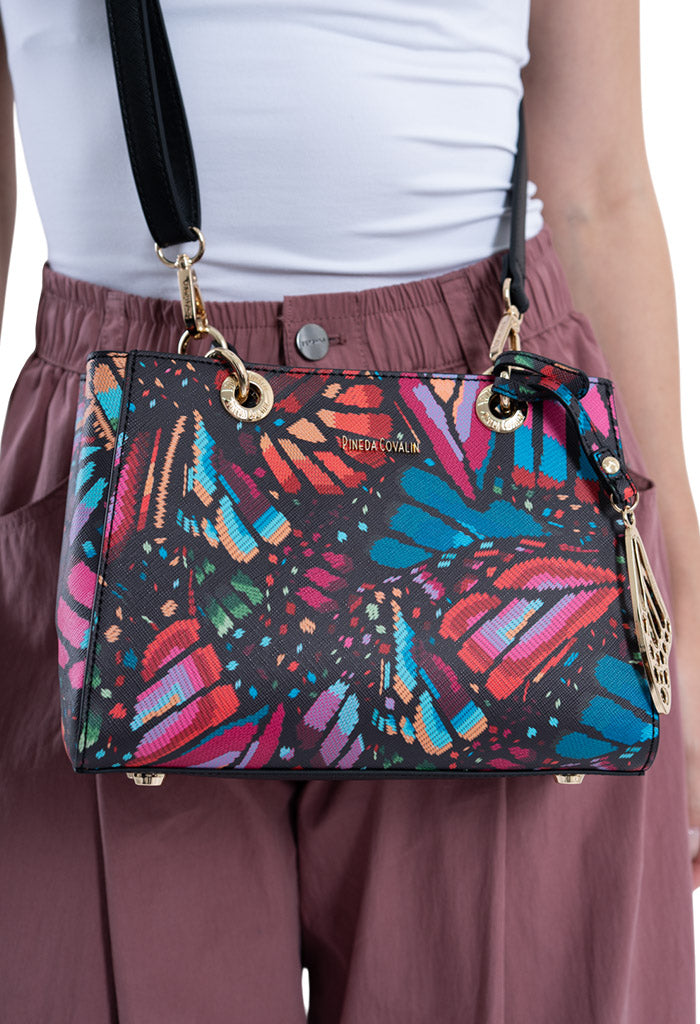 Mini Satchel Kaxan Saffiano Mariposa Bordada