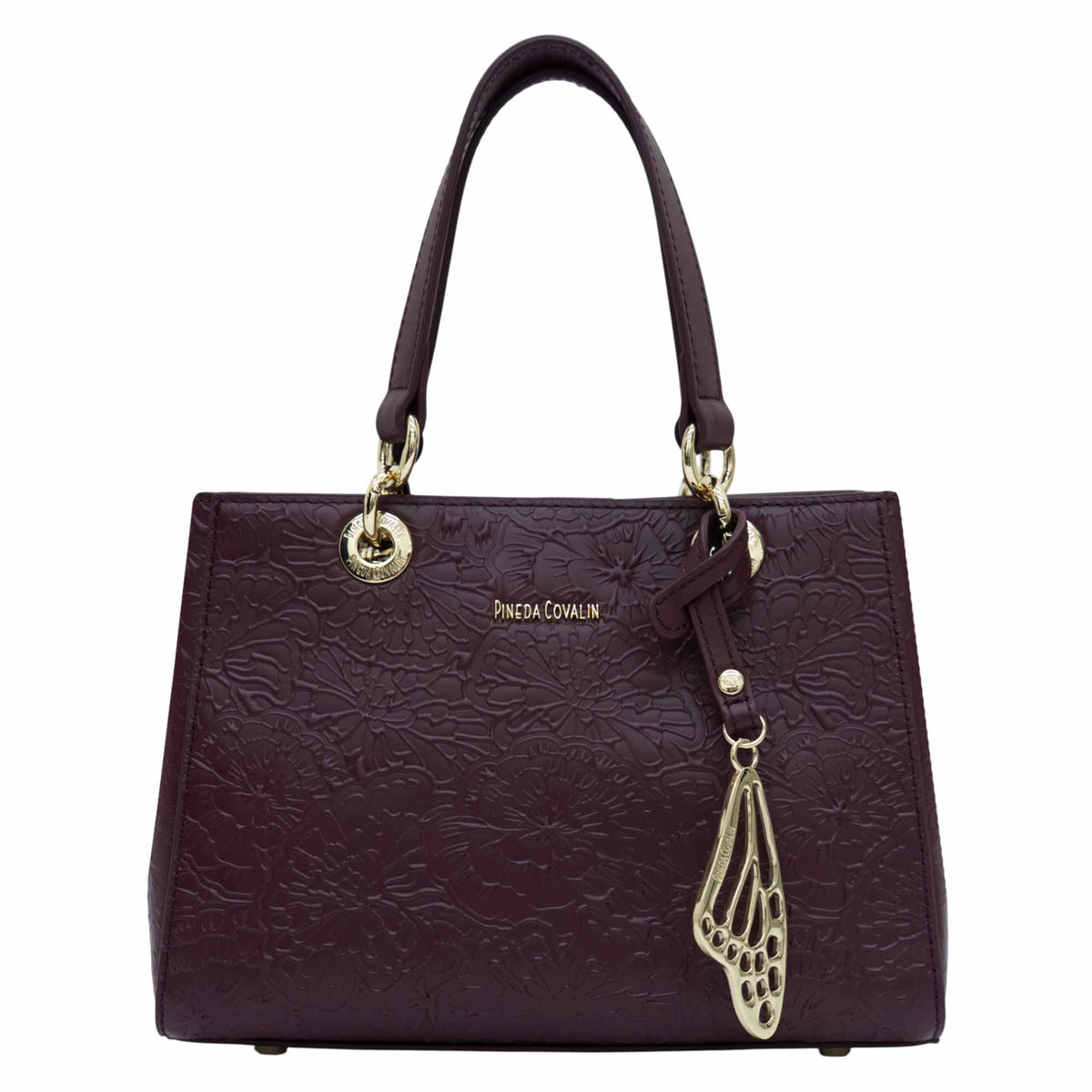 Mini Satchel Kaxan Piel Grabado Cempasúchil