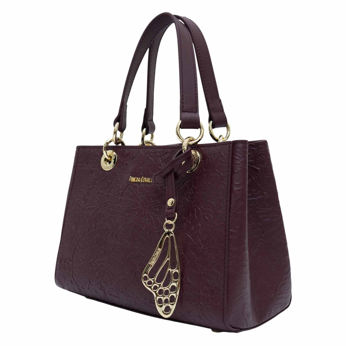 Mini Satchel Kaxan Piel Grabado Cempasúchil