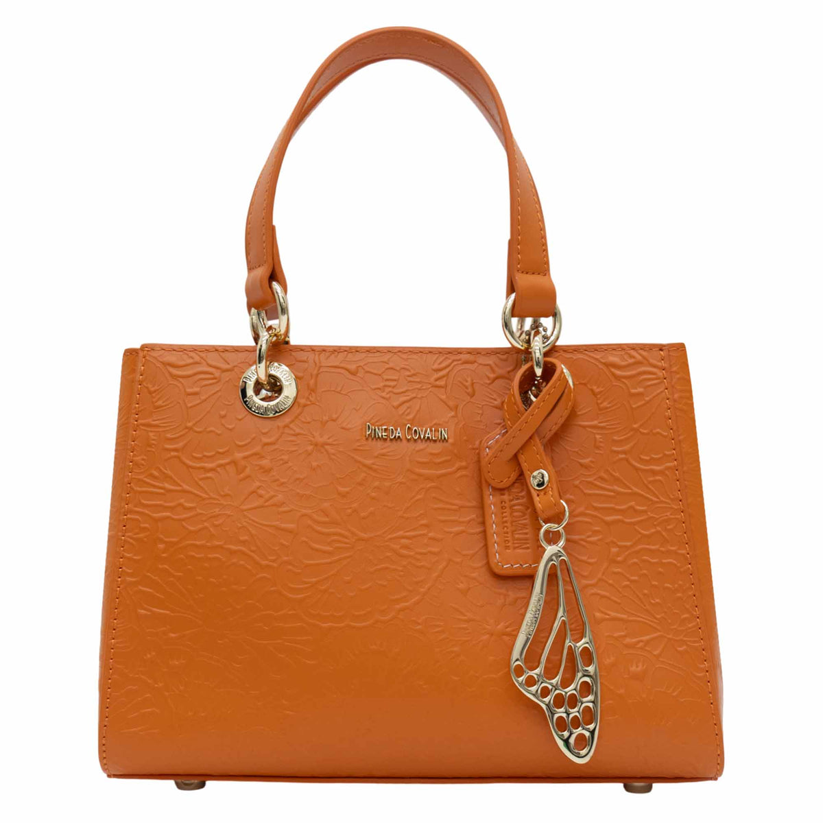 Mini Satchel Kaxan Piel Grabado Cempasúchil