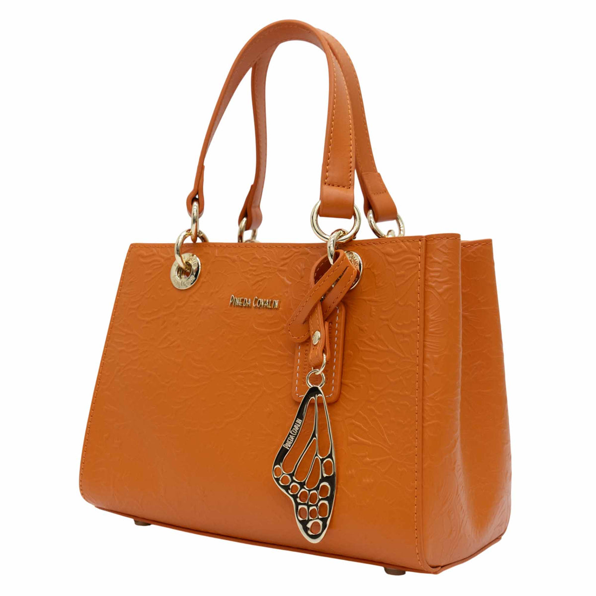 Mini Satchel Kaxan Piel Grabado Cempasúchil