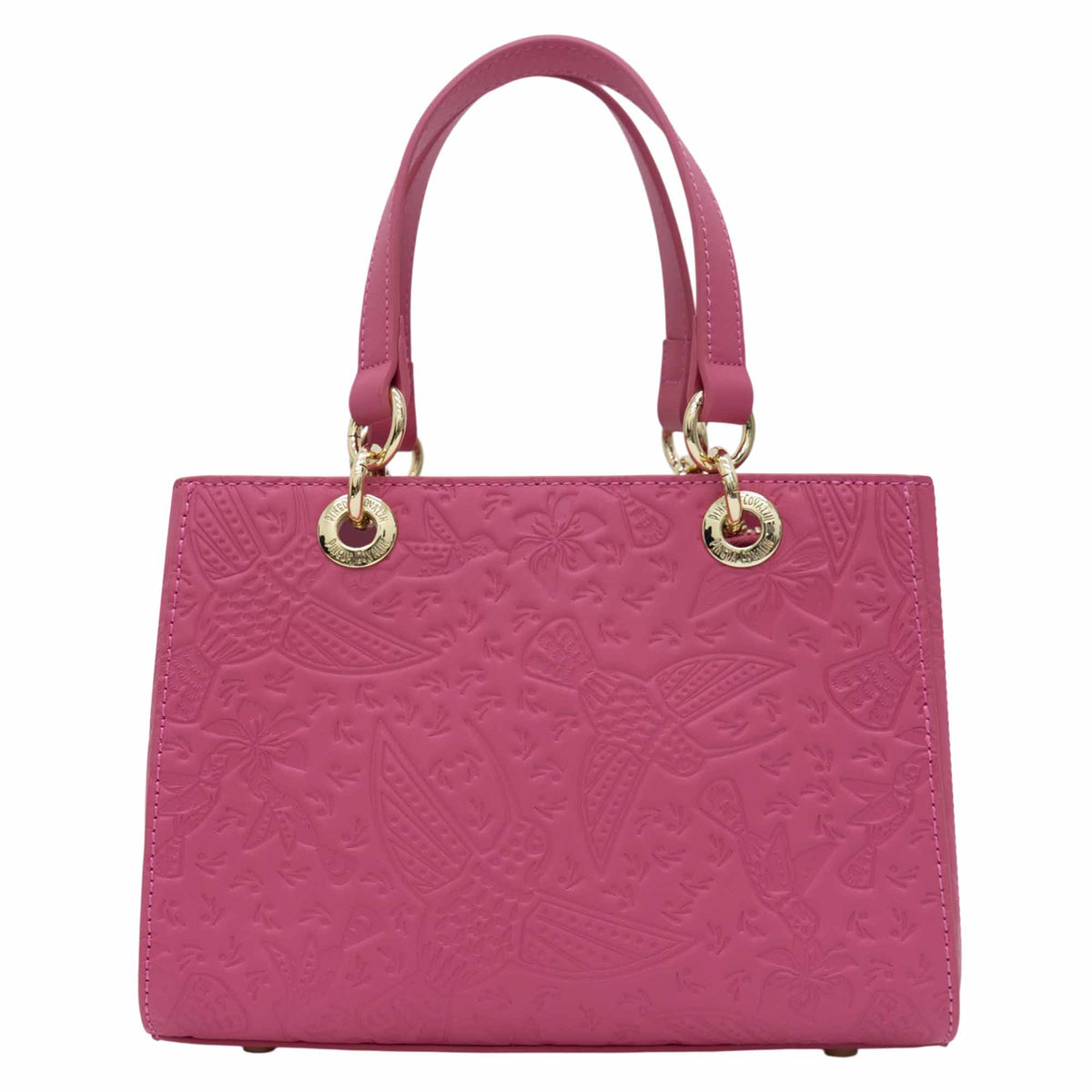 Mini Satchel Kaxan Piel Grabado Colibri
