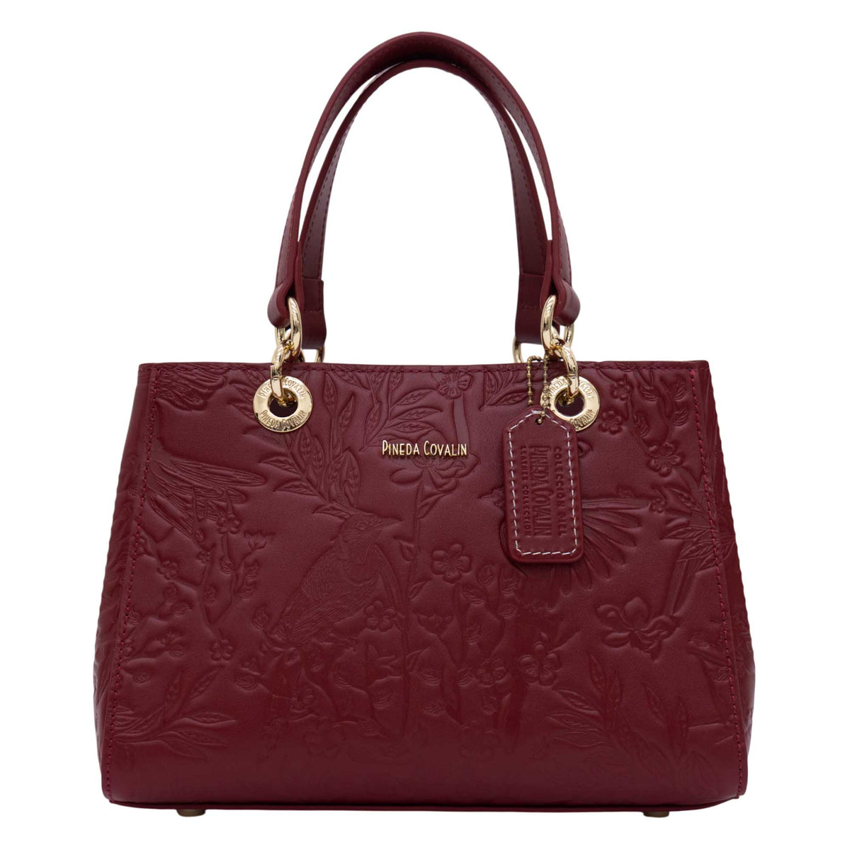 Mini Satchel Kaxan Piel Grabado Urraca Mexicana