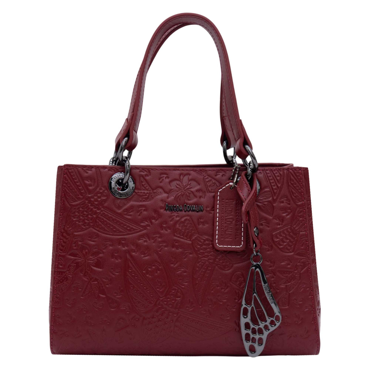 Mini Satchel Kaxan Piel Grabado Colibri