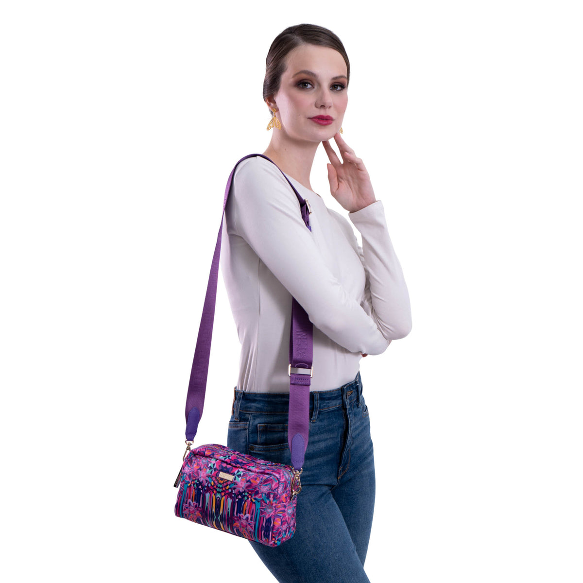 Crossbody Muxan Nylon Arte Efímero