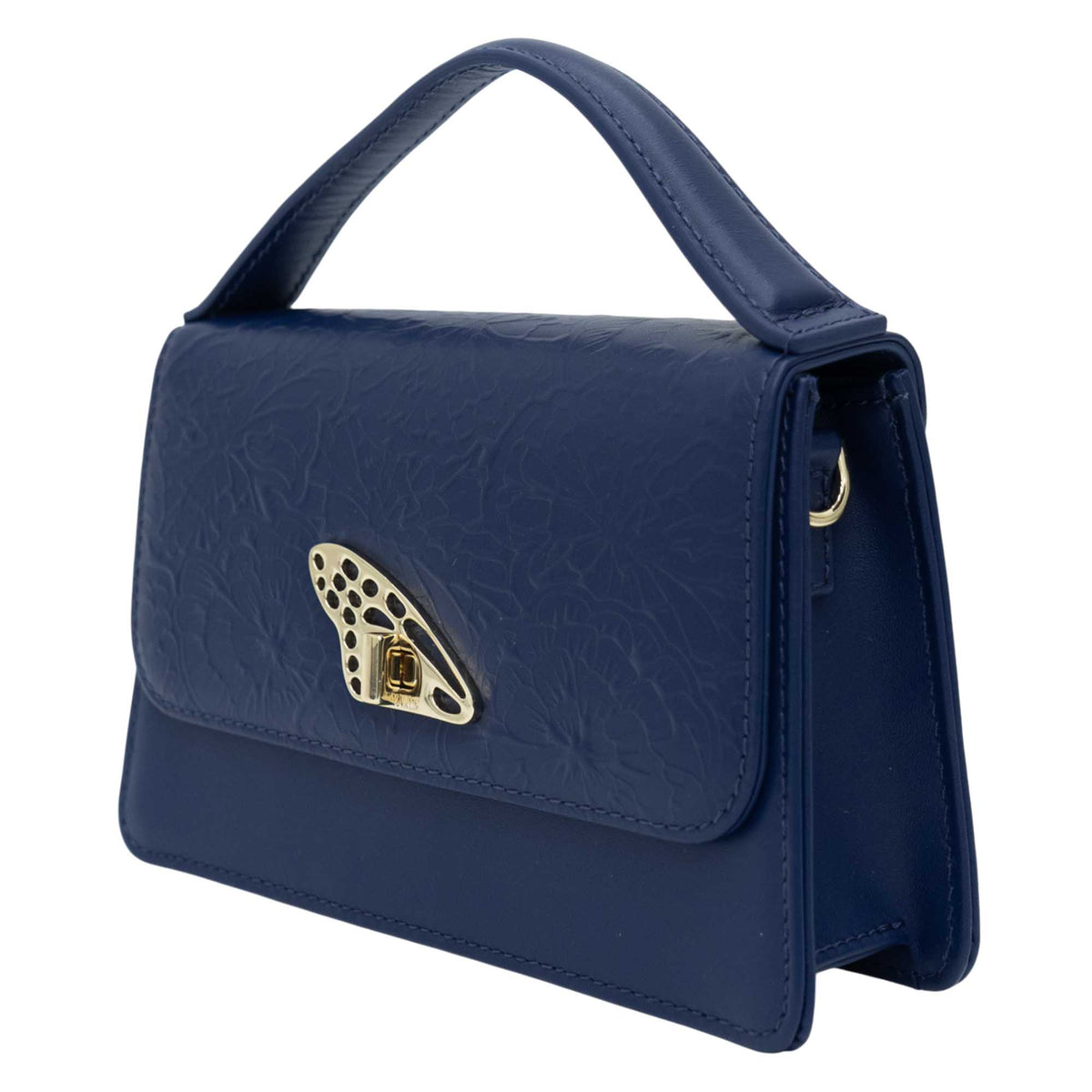 Mini Crossbody Sihul Piel Grabado Cempasúchil