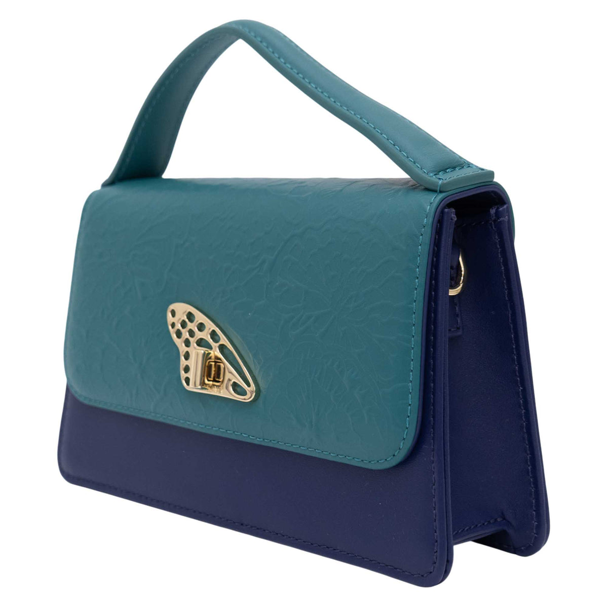 Mini Crossbody Sihul Piel Grabado Cempasúchil