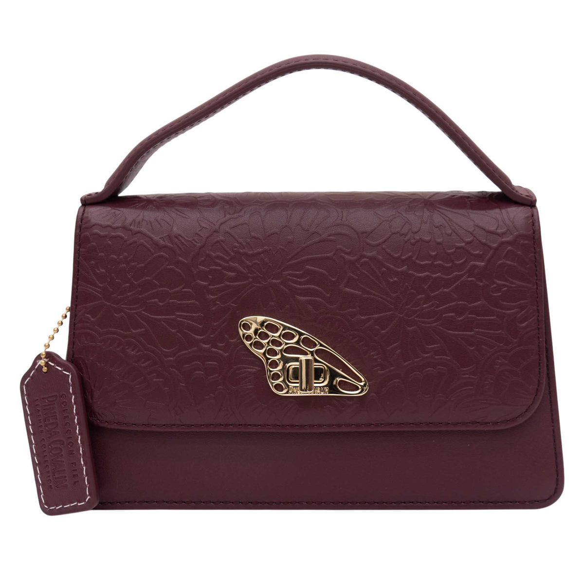 Mini Crossbody Sihul Piel Grabado Cempasúchil