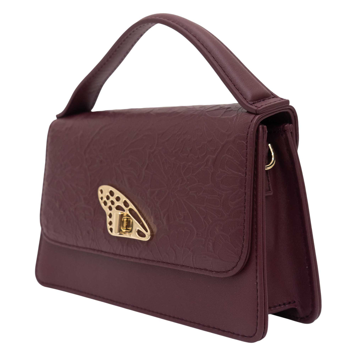 Mini Crossbody Sihul Piel Grabado Cempasúchil