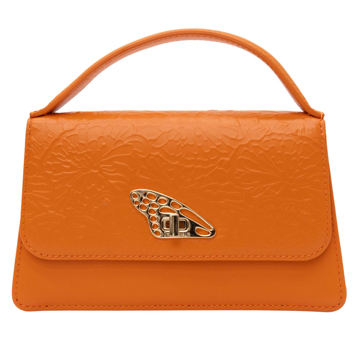 Mini Crossbody Sihul Piel Grabado Cempasúchil