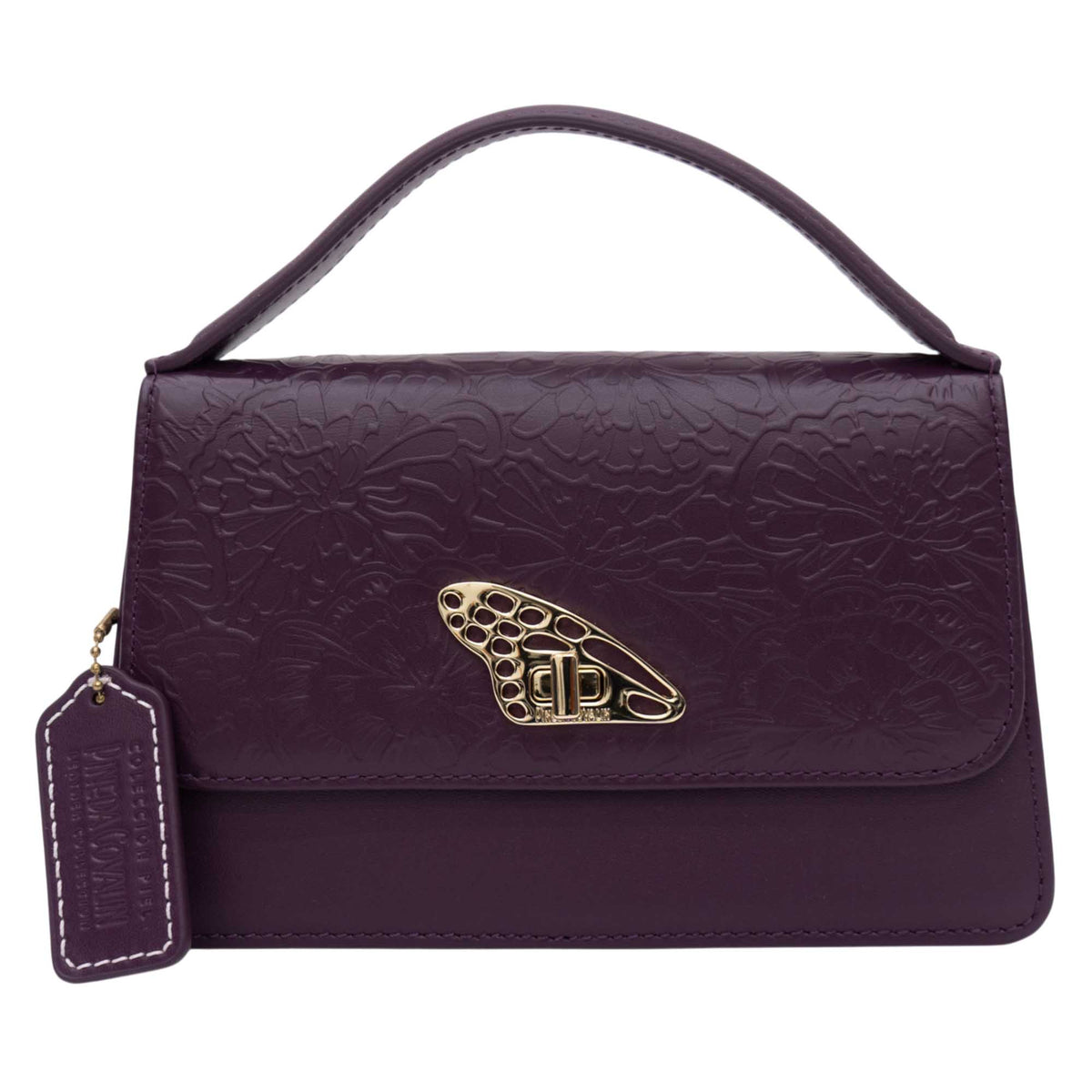Mini Crossbody Sihul Piel Grabado Cempasúchil