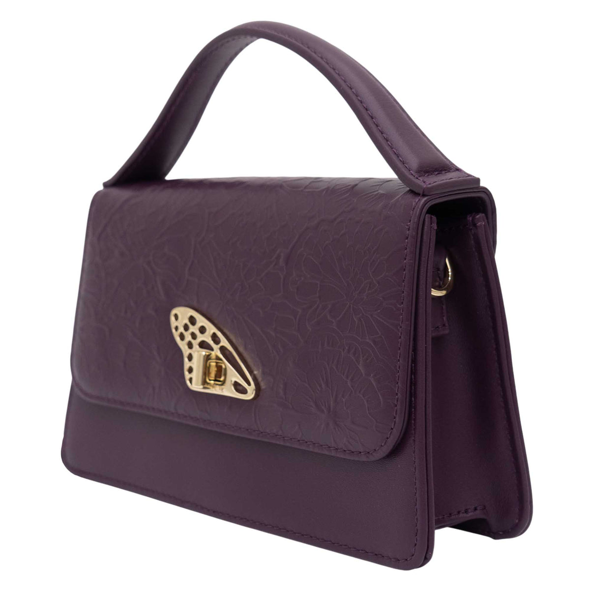 Mini Crossbody Sihul Piel Grabado Cempasúchil