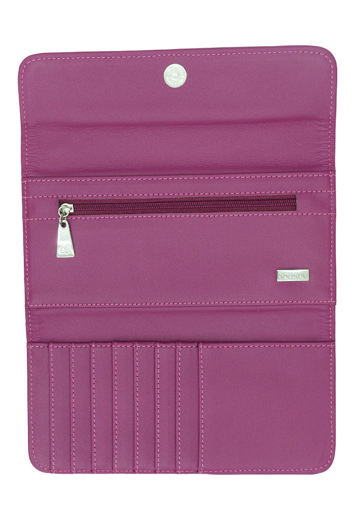 Cartera Bolsillo Uva Fruta Mexicana Fucsia