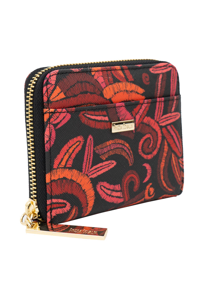 Cartera Chica Saffiano Quetzalcóatl Negro/Rojo