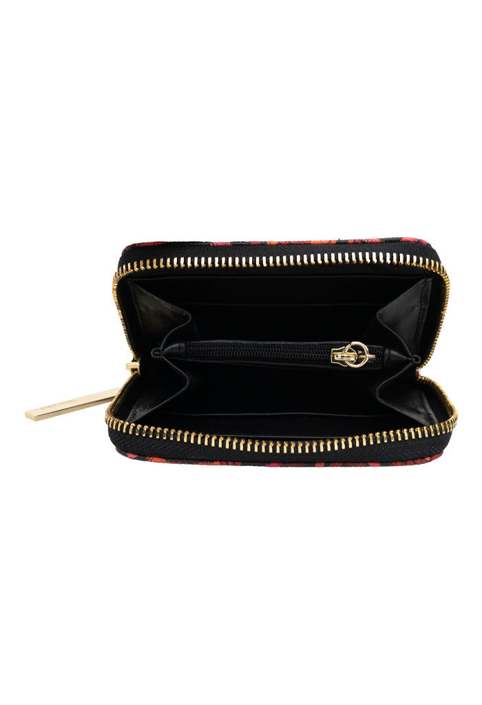 Cartera Chica Saffiano Quetzalcóatl Negro/Rojo