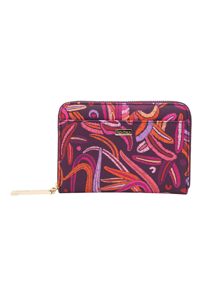 Cartera Mediana Saffiano Quetzalcóatl Fucsia