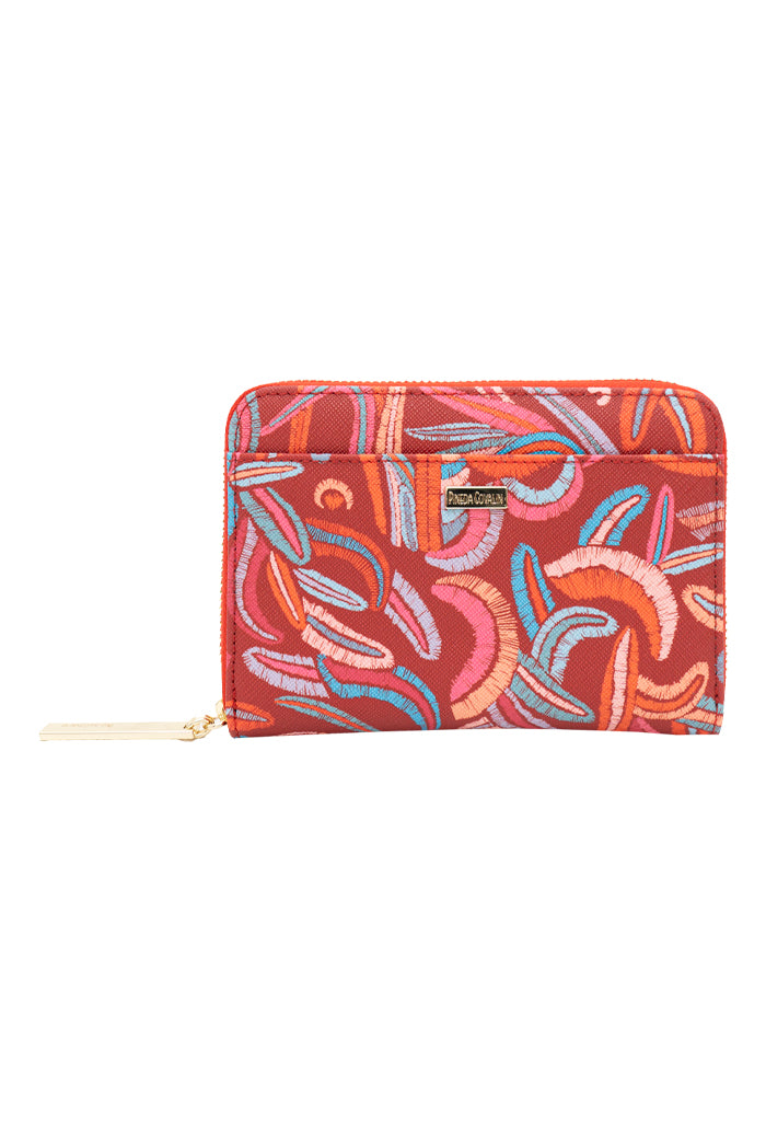 Cartera Mediana Saffiano Quetzalcóatl Rojo