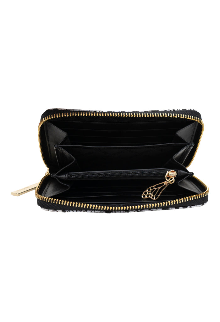 Cartera Mediana Saffiano Quetzalcóatl Blanco/Negro