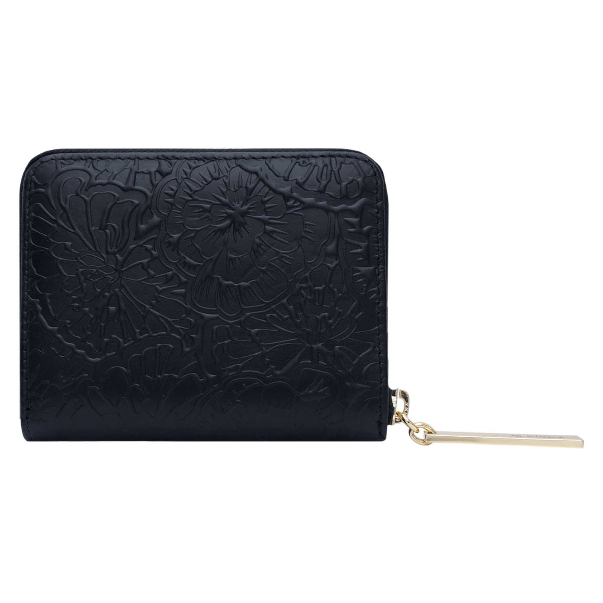 Cartera Chica Piel Grabado Cempasúchil