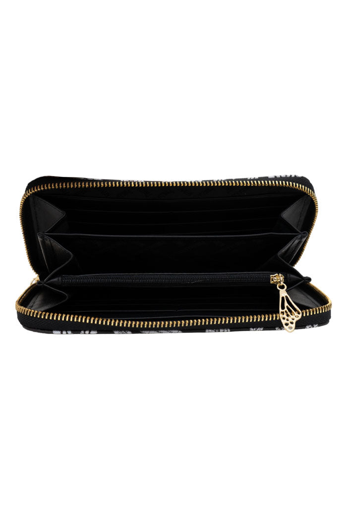 Cartera Grande Saffiano Quetzalcóatl Blanco/Negro