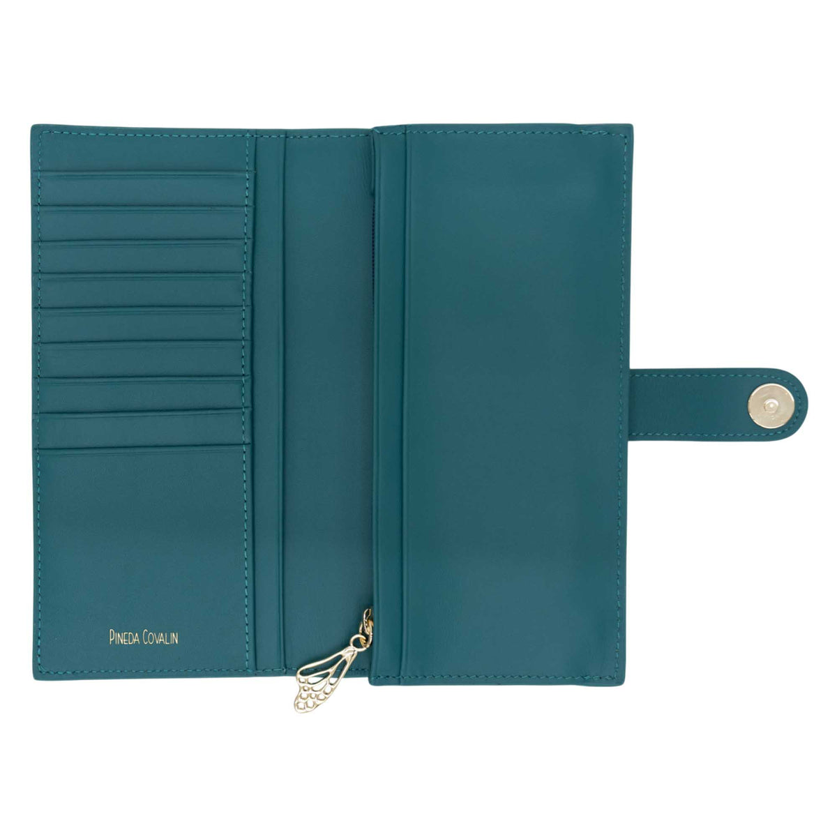 Cartera Grande Xook Piel Grabado Cempasúchil