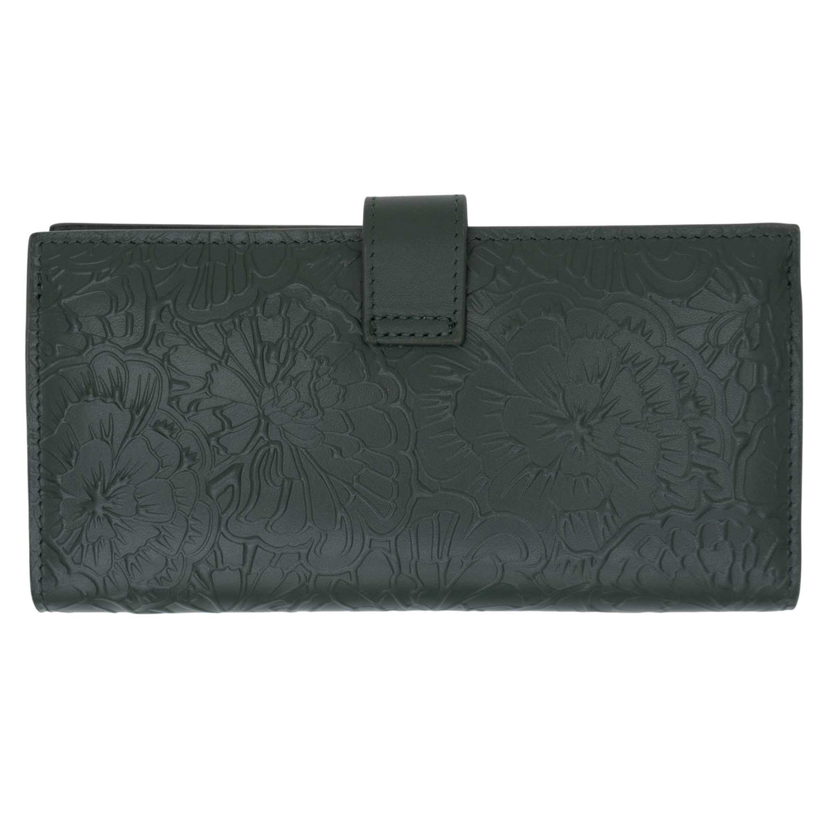 Cartera Grande Xook Piel Grabado Cempasúchil
