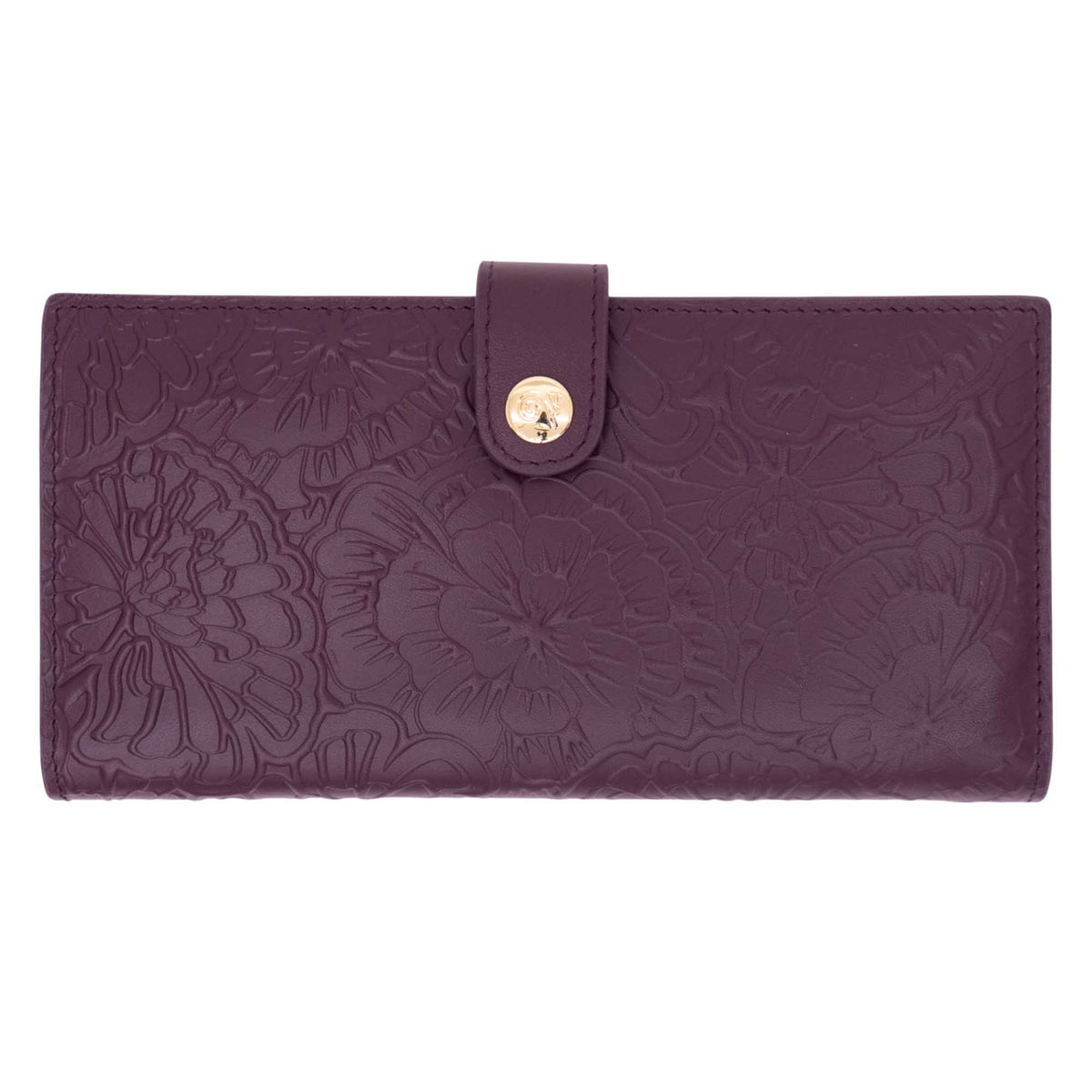 Cartera Grande Xook Piel Grabado Cempasúchil