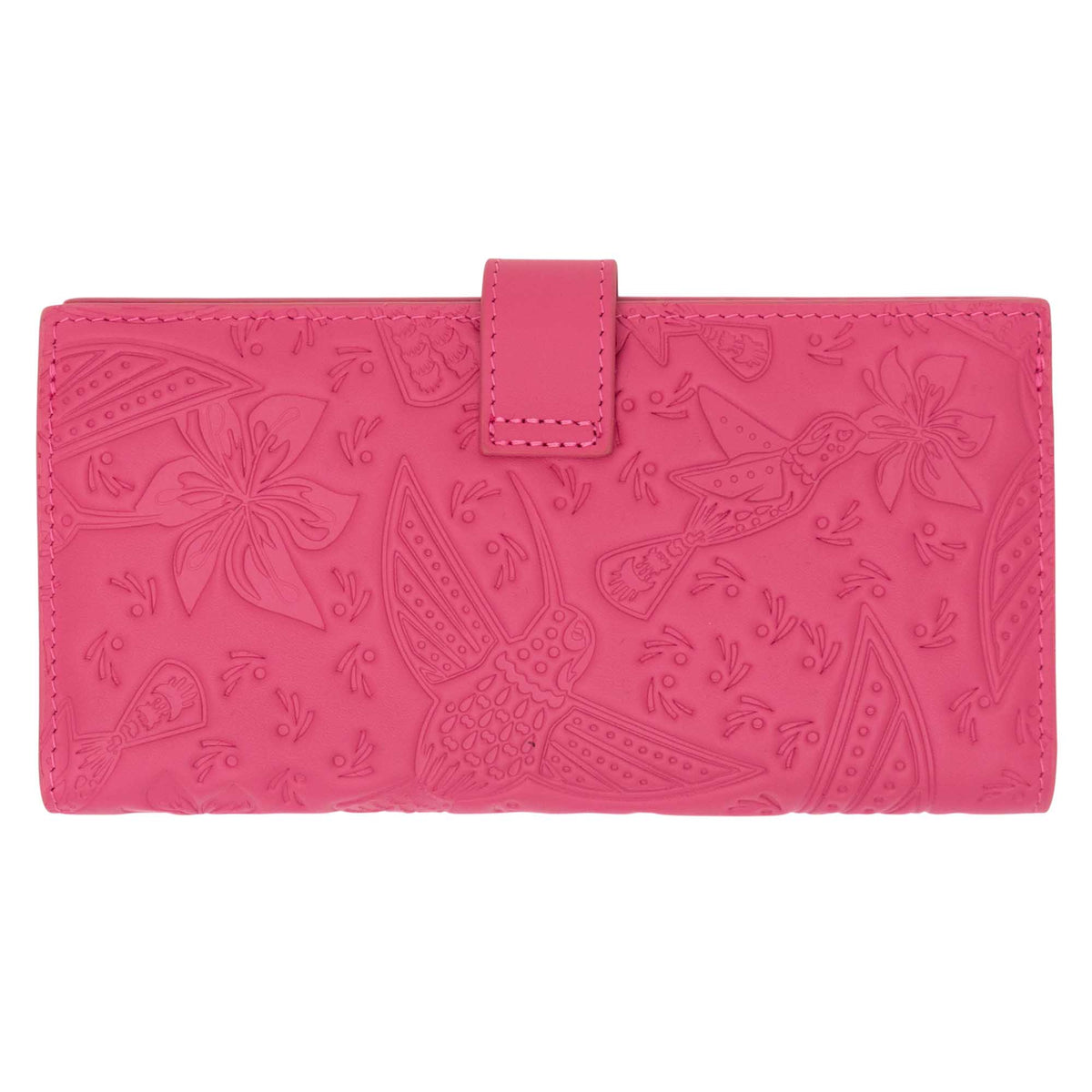 Cartera Grande Xook Piel Grabado Colibrí
