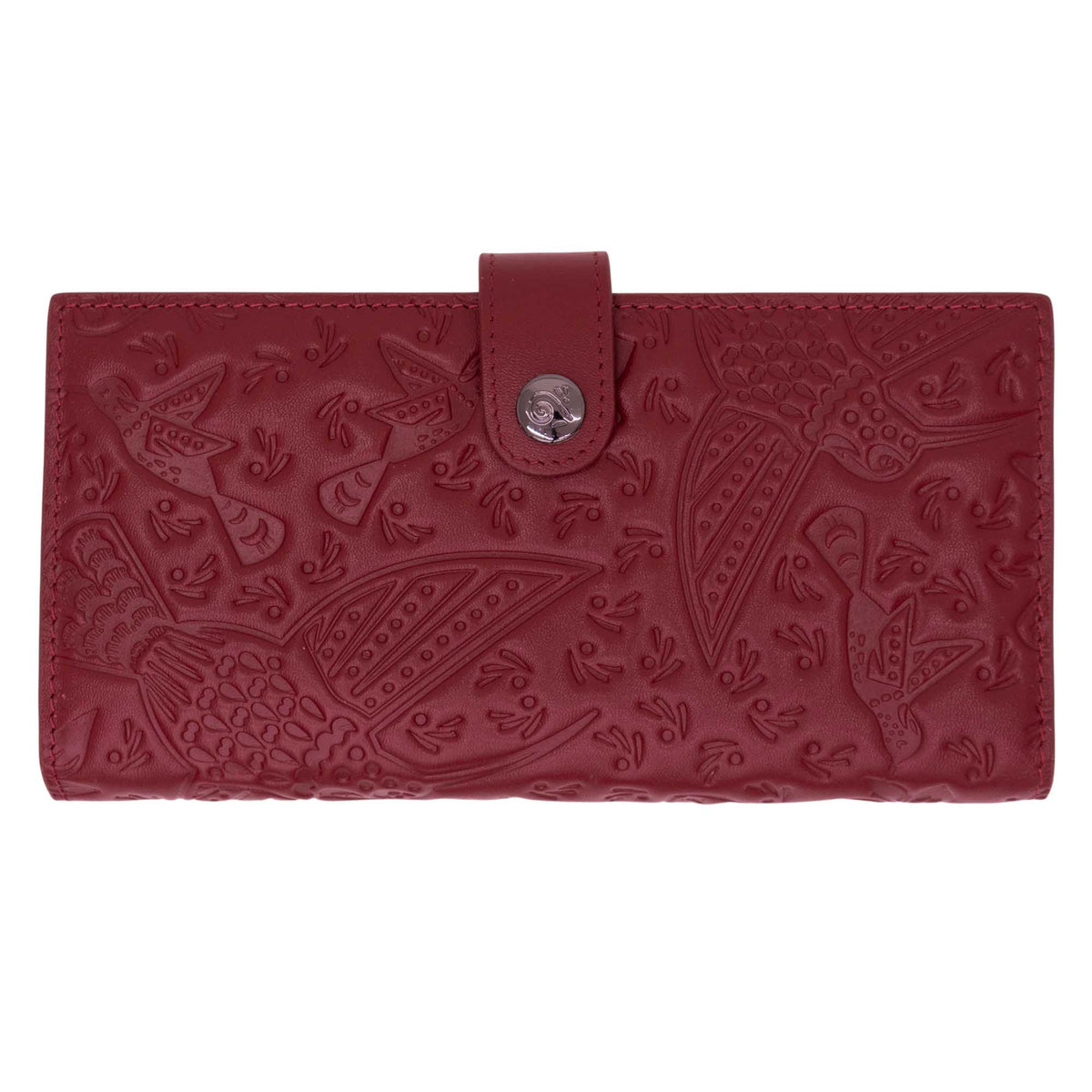 Cartera Grande Xook Piel Grabado Colibrí