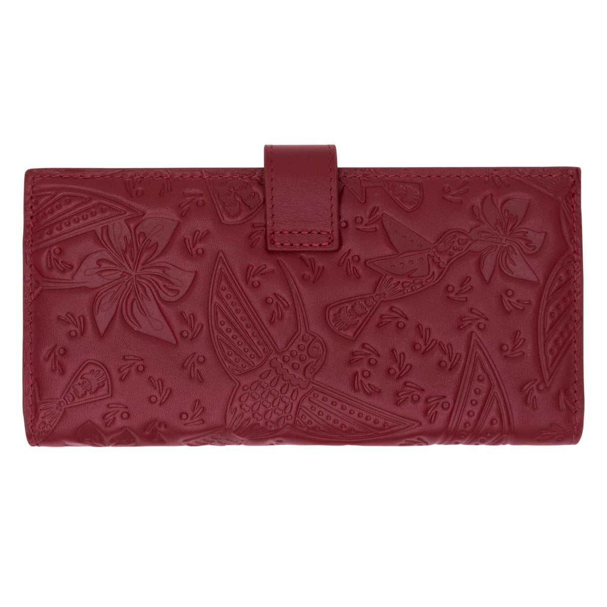 Cartera Grande Xook Piel Grabado Colibrí