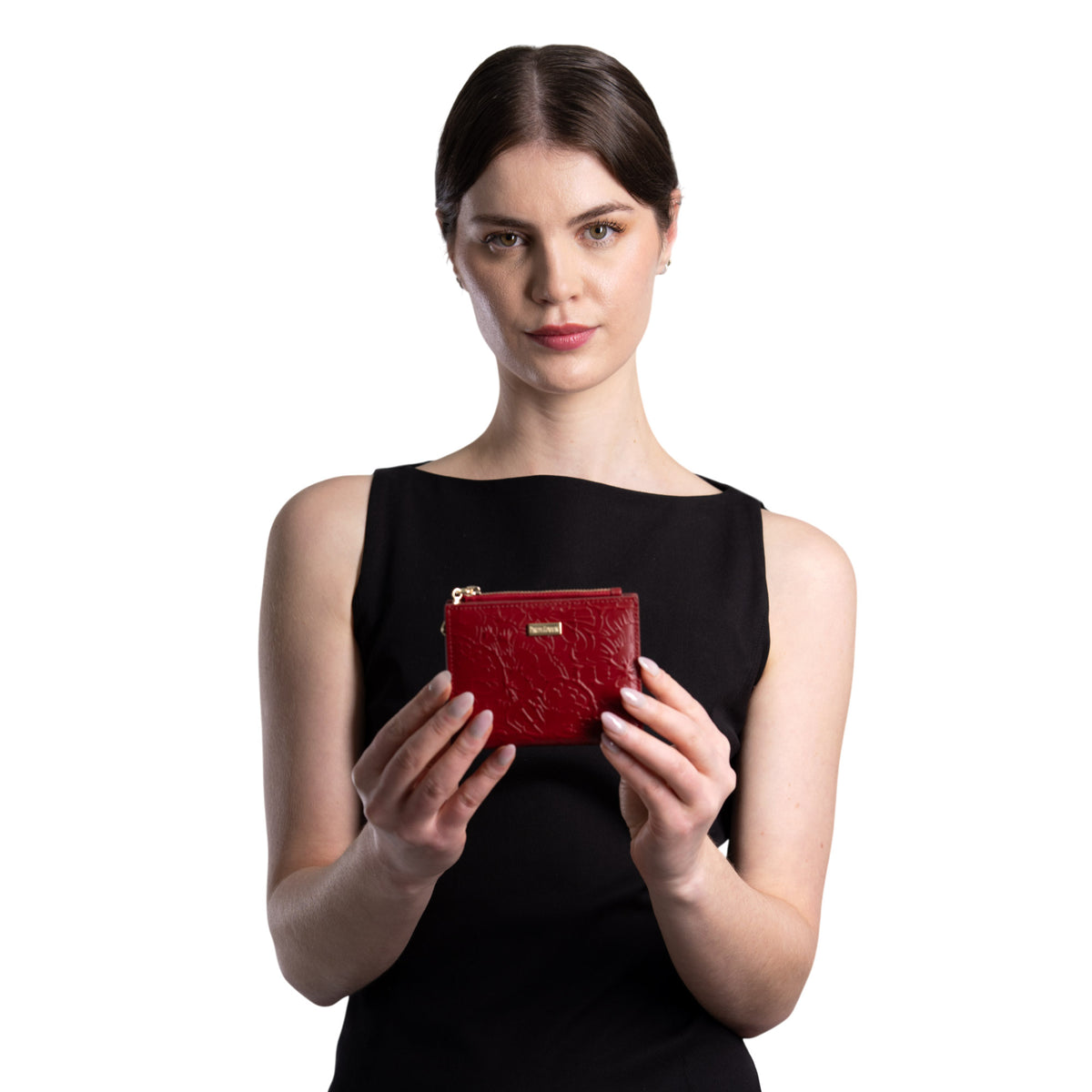 Cartera Chica Yemal Piel Grabado Cempasúchil