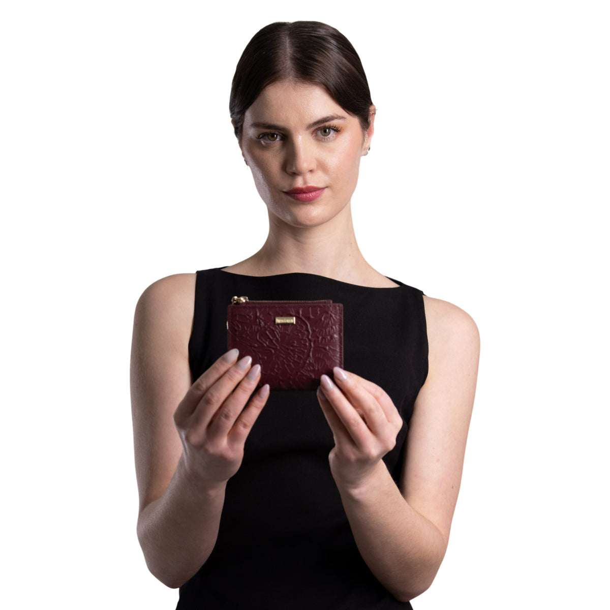 Cartera Chica Yemal Piel Grabado Cempasúchil