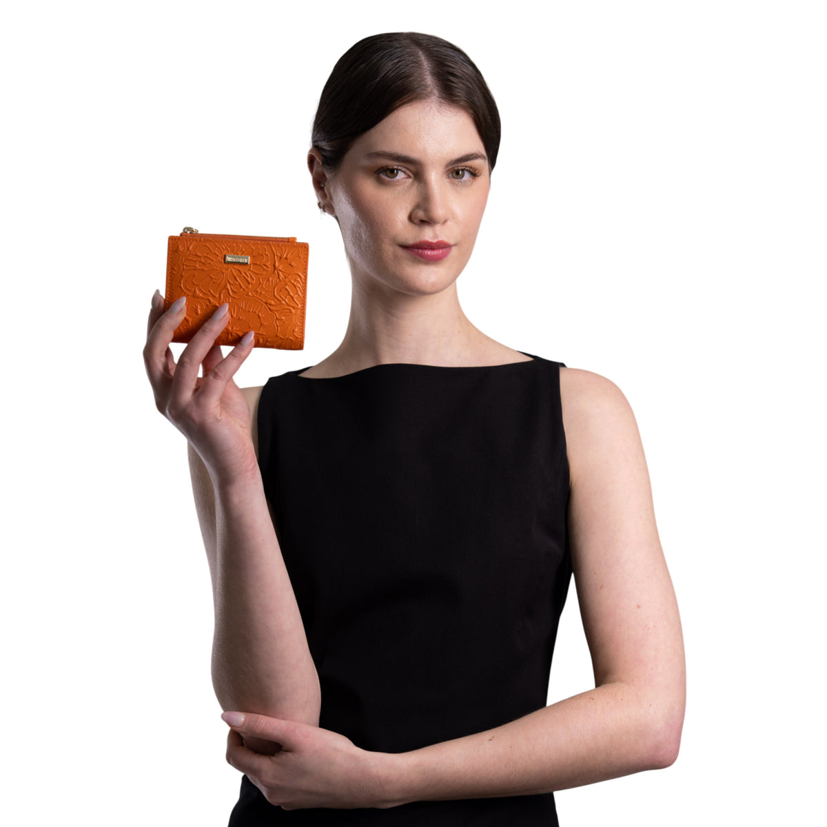 Cartera Chica Yemal Piel Grabado Cempasúchil