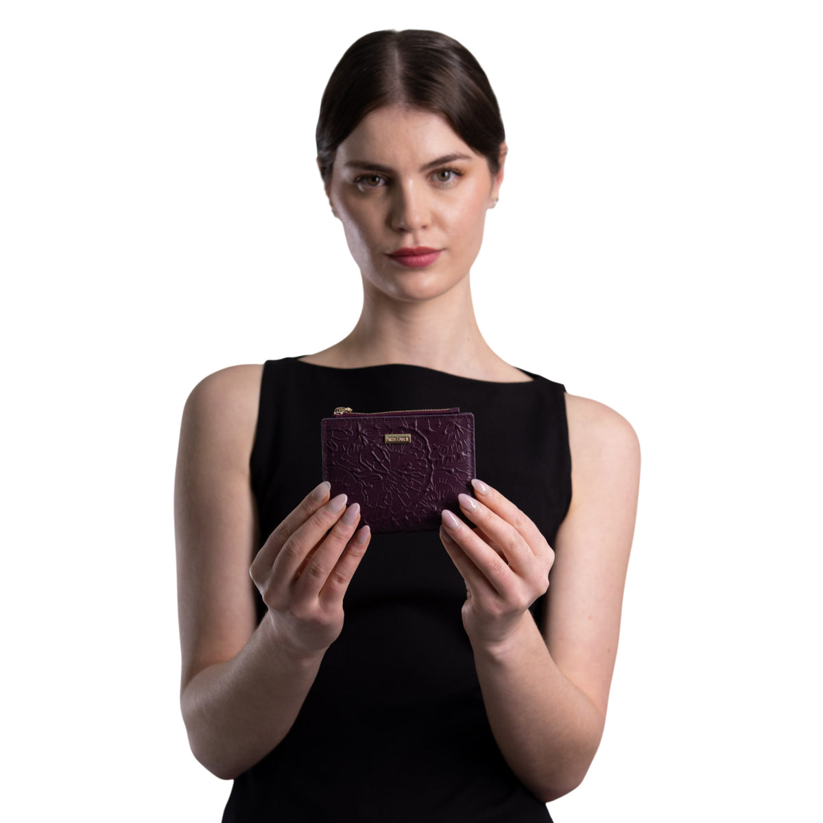 Cartera Chica Yemal Piel Grabado Cempasúchil