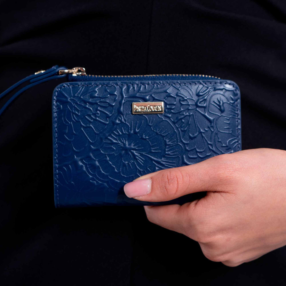 Cartera Naay Piel Pineda Covalin Grabado Cempasúchil